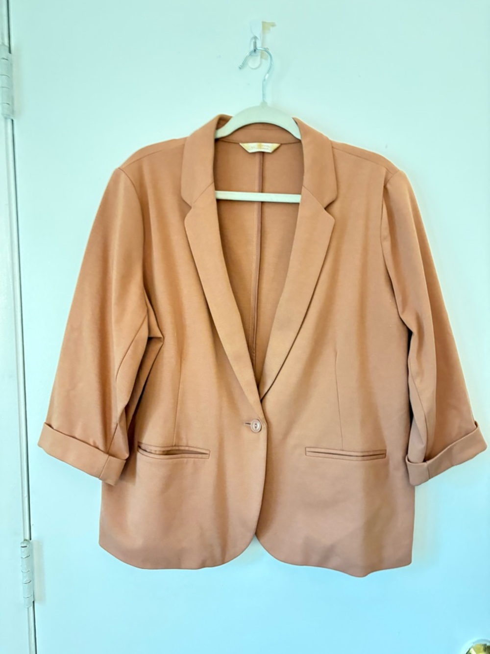 LC Lauren Conrad Peach Single-Button Blazer